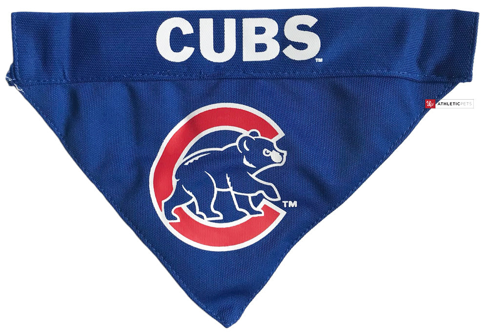 Officially Licensed MLB Chicago Cubs REVERSIBLE Dog Bandana - Paws