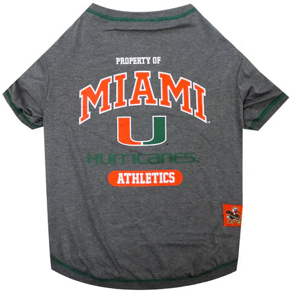 Miami Hurricanes Dog T-Shirt