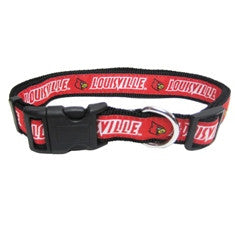 Louisville Cardinals Reflective Football Pet Collar